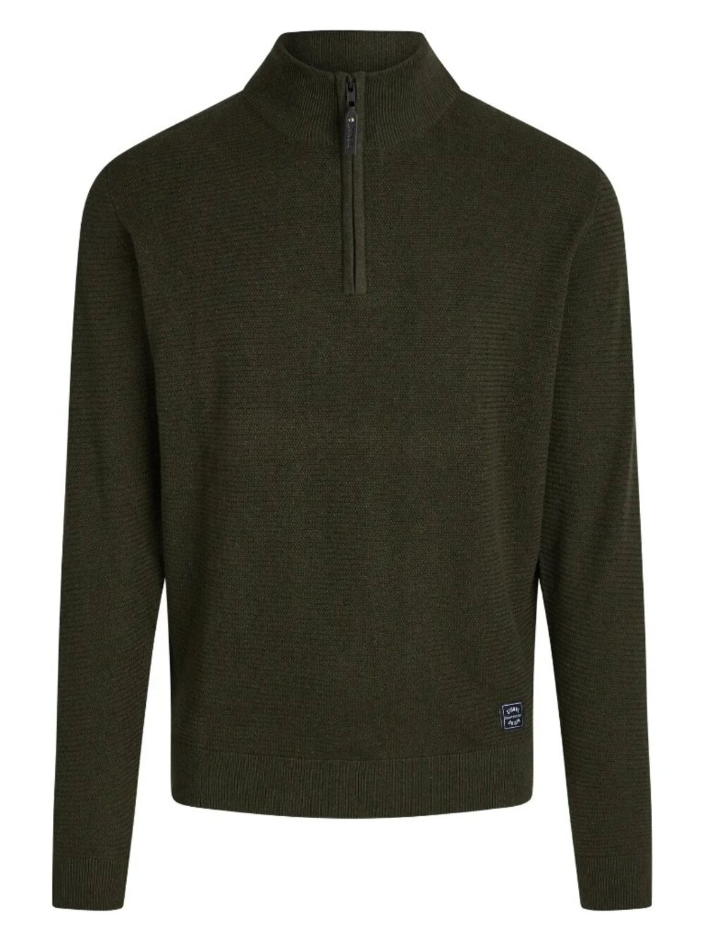 Signal Clothing Moss Green Quarter Zip Textured Pullover Sweater/2337
